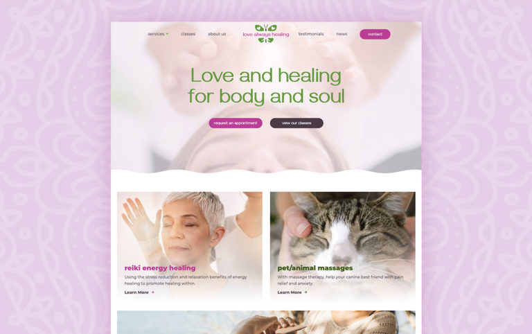 Love Always Healing home page